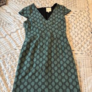 ModCloth dress, size medium, teal, mid century